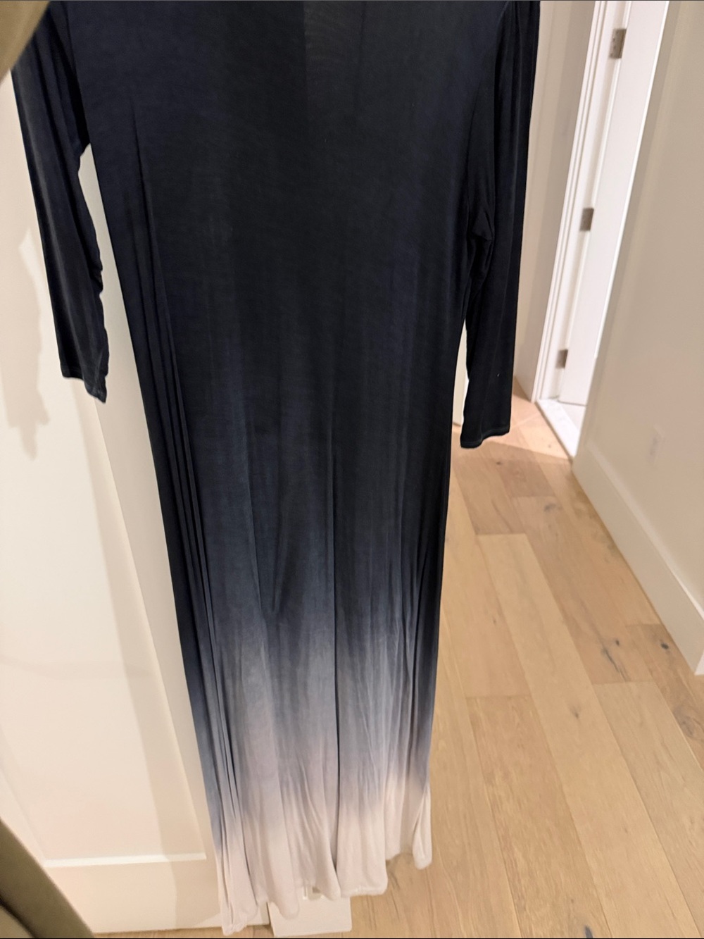 Navy to White Ombre Maxi Dress go couture size medium